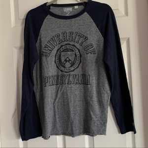 university of pennsylvania long sleeve burnout tee